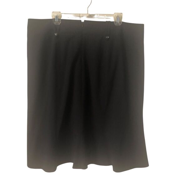 Lane Bryant Black A-Line Classic Skirt Size 18 Flared Office Career Professional - Picture 3 of 4